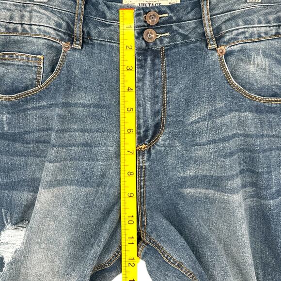 Vintage Genes 1891 Blue Denim Five Pocket Faded Wash Distressed Jeans Size 15 - Picture 7 of 8